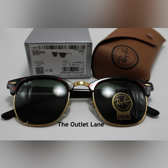 Model Display RayBan Clubmaster Green G15 RB3016 Tortoise - Picture 3 of 16